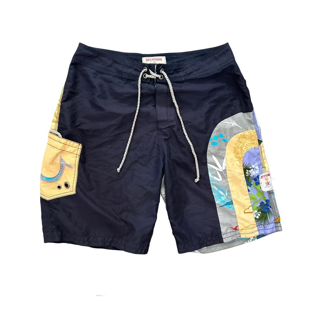 True Religion Vintage Mens Board swim shorts